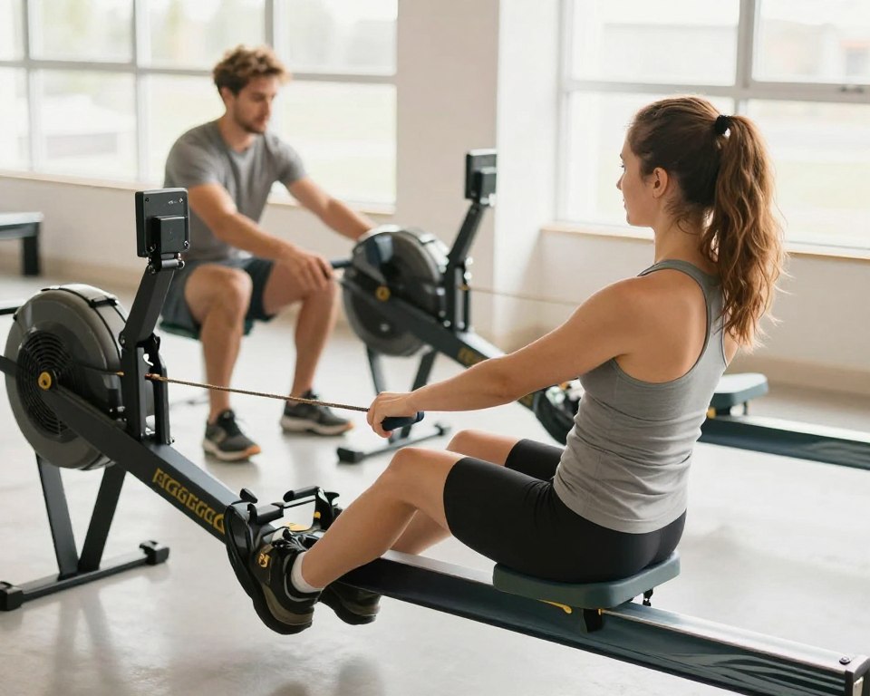 Une salle d’aviron indoor bien équipée