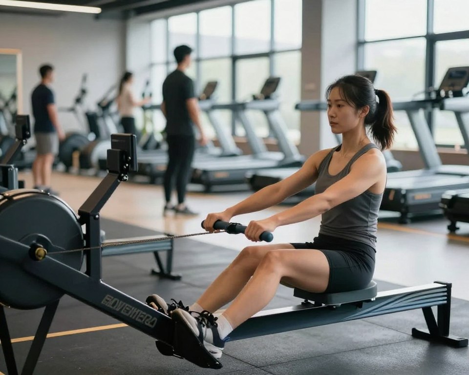 bonne posture sur un rameur